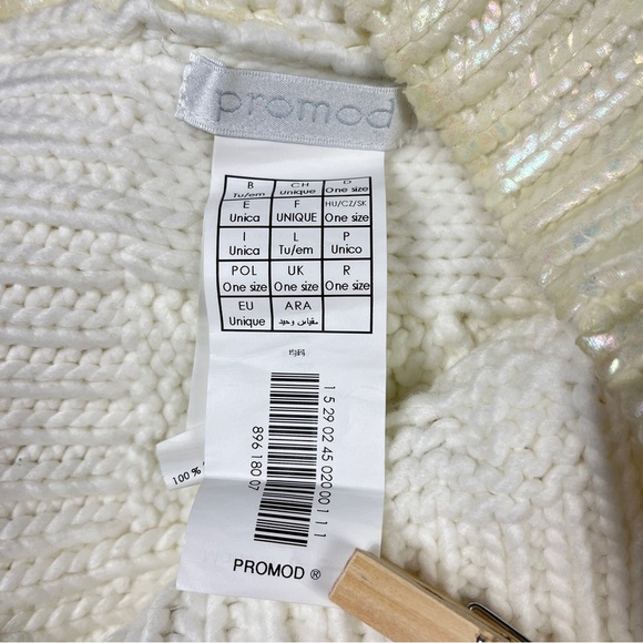 Promod Holographic Chunky Cable Knit‎ Skirt Tube Top Womens Small Holo Mermaid - Picture 6 of 10